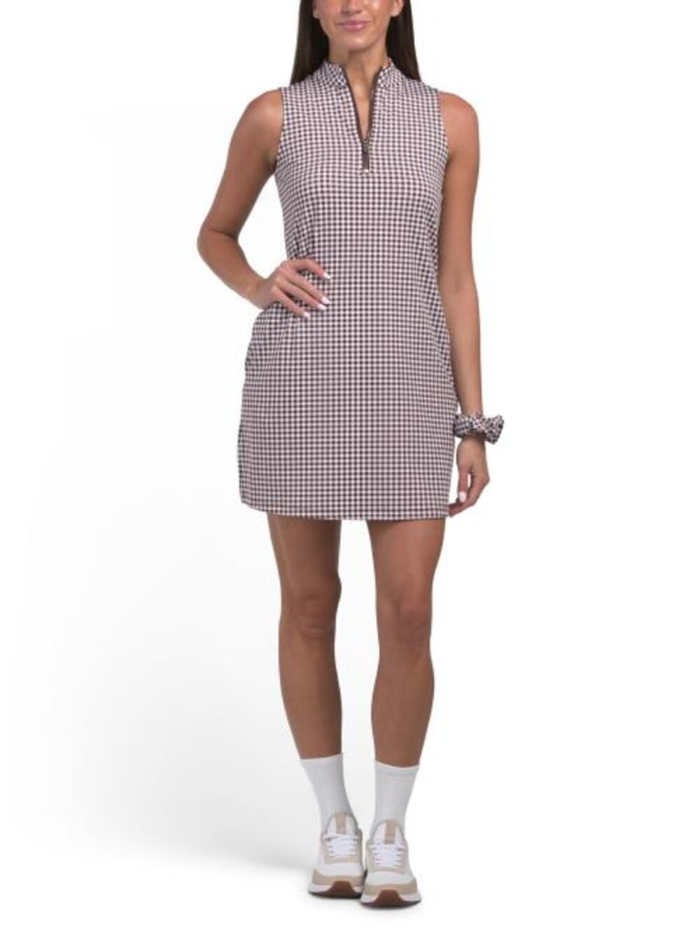 CYNTHIA ROWLEY Quarter Zip Dress With Pockets